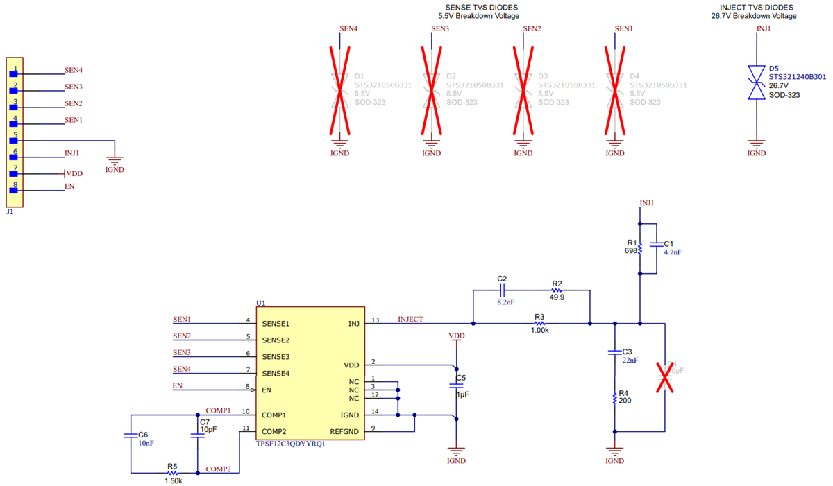原理图 - Texas Instruments TPSF12C3QEVM评估模块